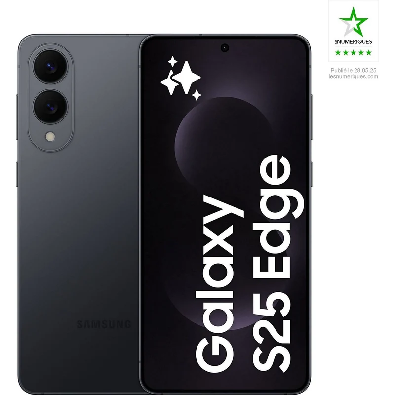 Smartphone SAMSUNG Galaxy S25Edge 256Go Noir Batterie Neuve