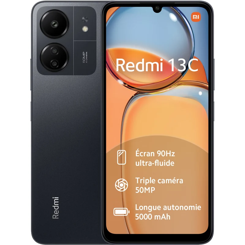 Smartphone XIAOMI Redmi 13C 128Go Noir