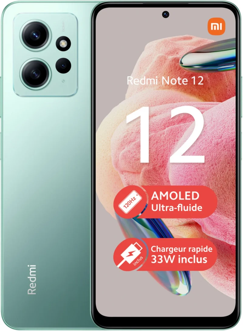 Smartphone XIAOMI Redmi Note 12 Vert 4G