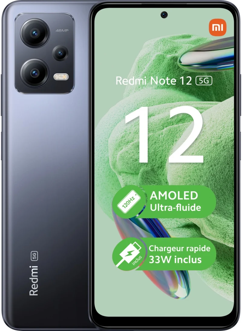 Smartphone XIAOMI Redmi Note 12 Gris 5G