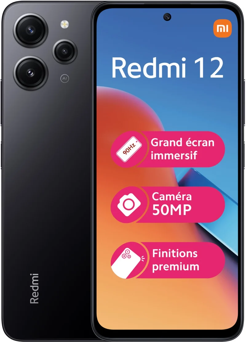 Smartphone XIAOMI Redmi 12 128Go Noir