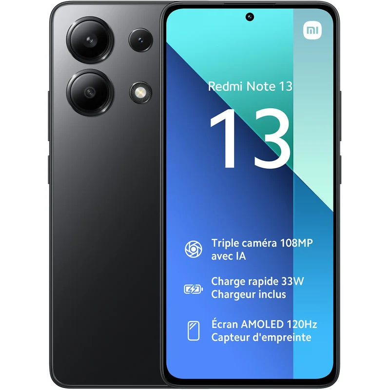 Smartphone XIAOMI Redmi Note 13 256Go Noir 4G