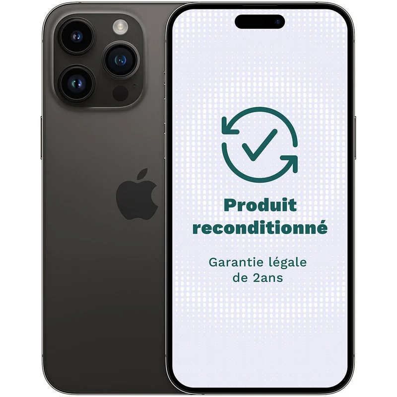 Smartphone APPLE iPhone 14 Pro Max Noir 128Go Excellent État avec Batterie Neuve