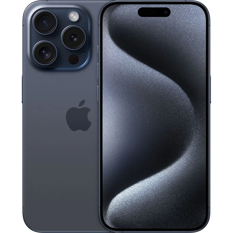 Smartphone APPLE iPhone 15 Pro Titane Bleu 128Go Excellent État avec Batterie Neuve