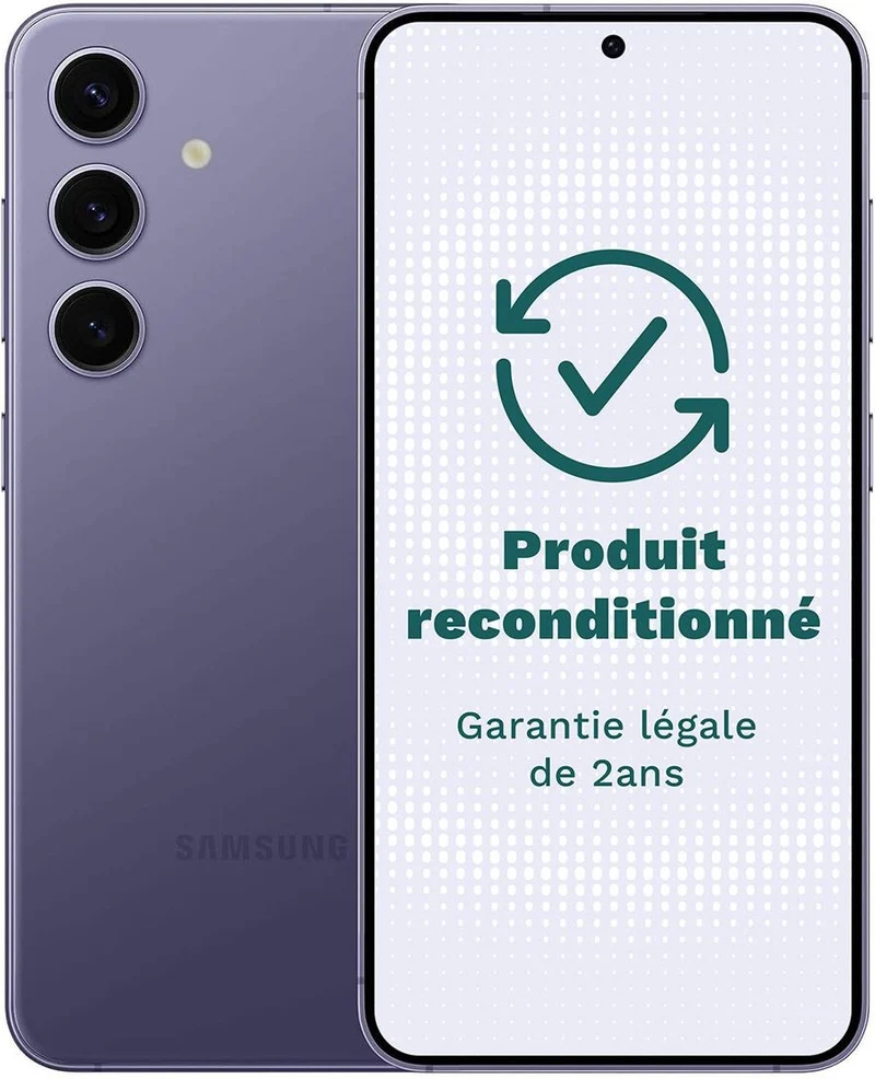 Smartphone SAMSUNG Galaxy S24 Violet 128Go Excellent État avec Batterie Neuve