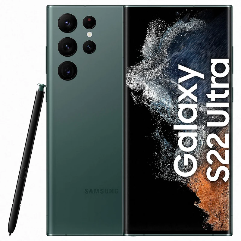 Smartphone SAMSUNG Galaxy S22 Ultra Vert 128Go Excellent État avec Batterie Neuve