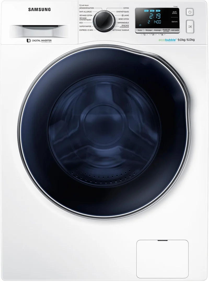 Lave linge séchant hublot SAMSUNG WD90J6A10AW Air Wash