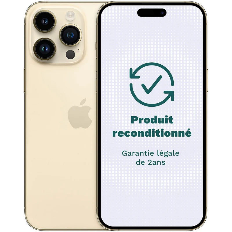 Smartphone APPLE iPhone 14 Pro Max Or 256Go Excellent État avec Batterie Neuve