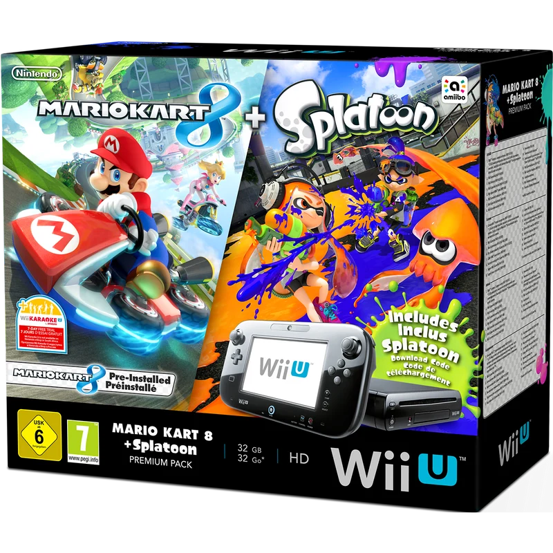 Console Wii U NINTENDO Wii U Premium Mario Kart 8 + Splatoon