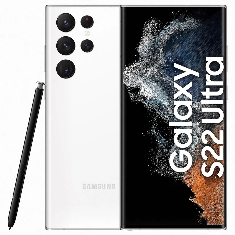 Smartphone SAMSUNG Galaxy S22 Ultra Blanc128Go Excellent État avec Batterie Neuve