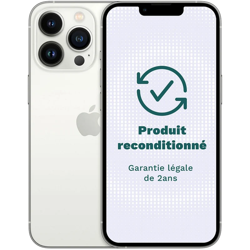 Smartphone APPLE iPhone 13 Pro Argent 256Go Excellent État avec Batterie Neuve