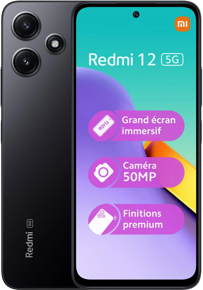 Smartphone XIAOMI Redmi 12 128Go Noir 5G