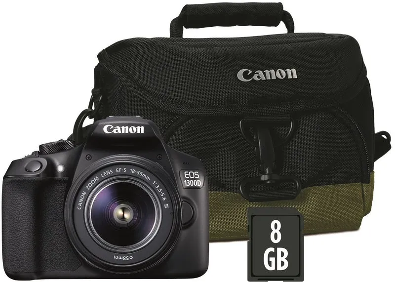 Appareil photo Reflex CANON EOS 1300D + 18-55 DC III + Etui + SD 8Go