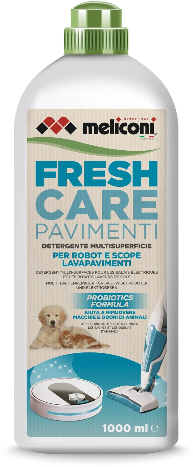 Détergent MELICONI Sols animaux nettoyant robots aspirateurs laveurs 1L