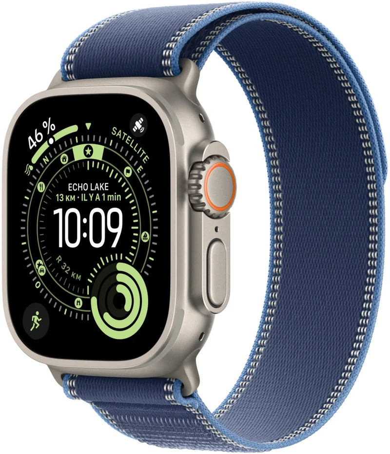 Bracelet APPLE 49 mm S/M Trail bleu/bleu vif
