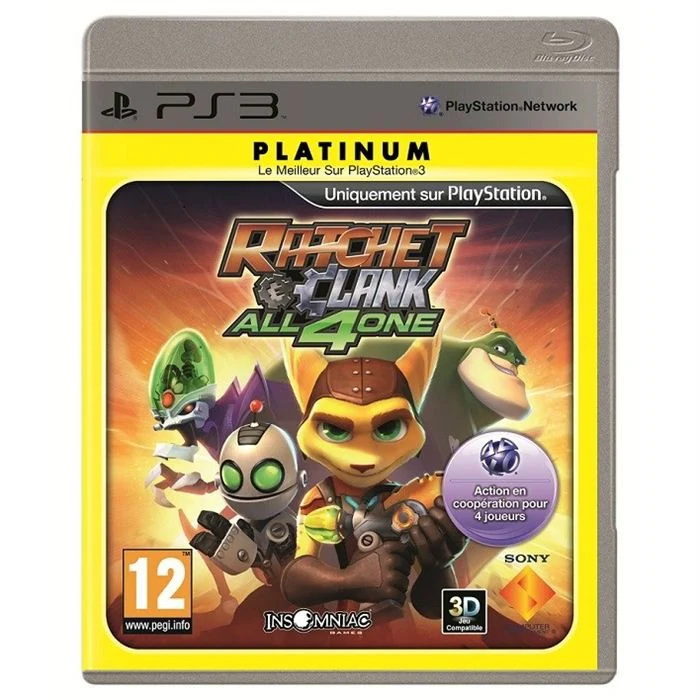 Jeu PS3 SONY ratchet et Clank all 4 one plat