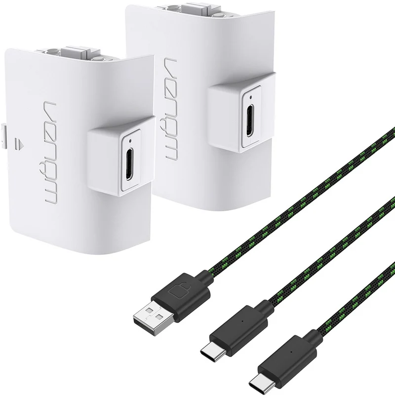 Accessoire manette VENOM TWIN RECHARGEABLE BATTERY PACKS - BLANC