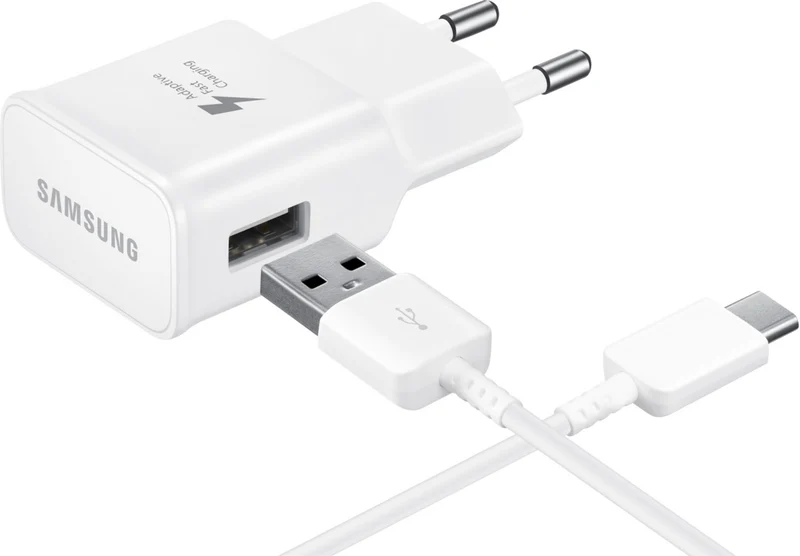 Chargeur secteu SAMSUNG 2A 15W + Cable USB C - Blanc