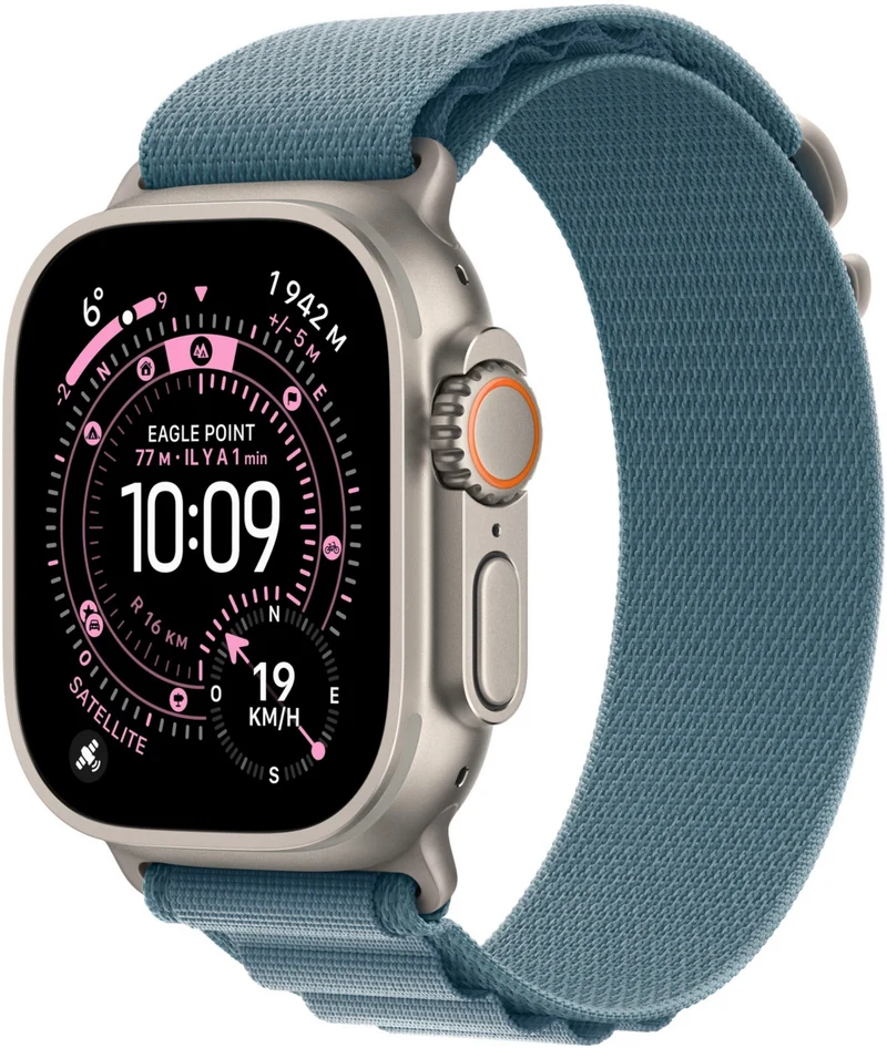 Bracelet APPLE 49 mm - Large Alpine bleu clair naturel