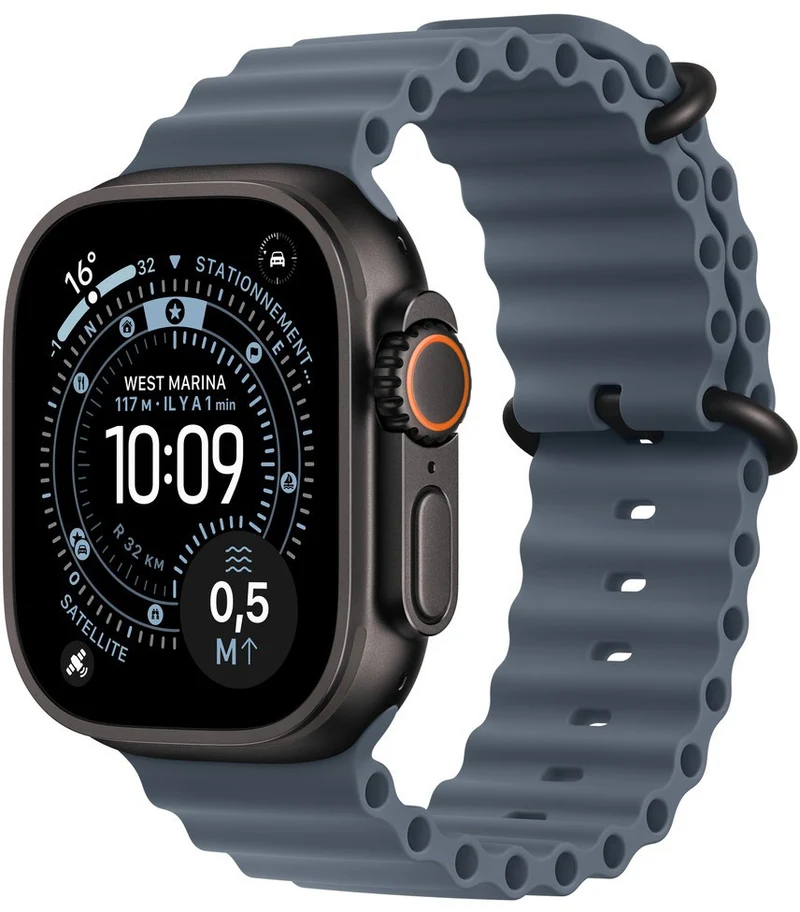 Bracelet APPLE 49 mm - Océan bleu maritime- Noir