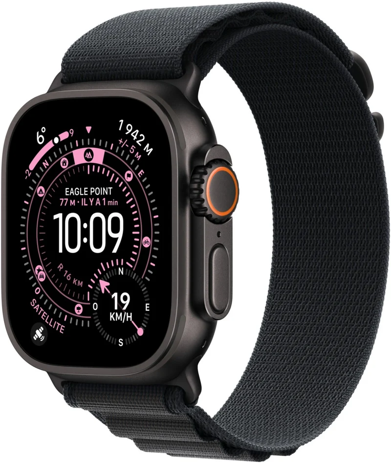 Bracelet APPLE 49 mm - Large Alpine noir Finition noir