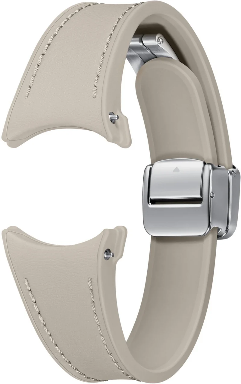 Bracelet SAMSUNG Watch 5/6/7 S/M Hybrid Simili cuir Taupe