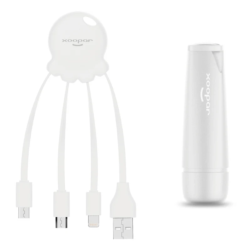 Batterie externe XOOPAR 2600 mAh After Work Blanc