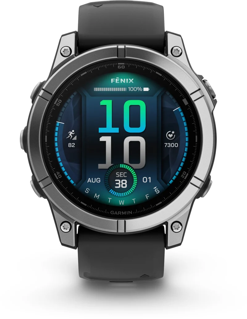 Montre sport GARMIN Fenix E Multisports GPS AMOLED BT Wi-Fi 47 mm Acier inox bracelet gris