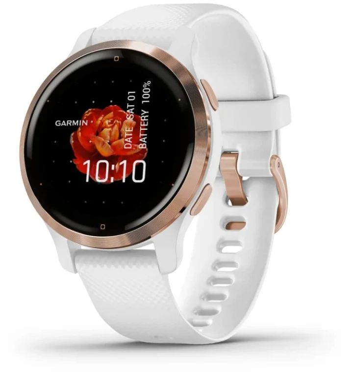 Montre sport GARMIN Venu 2S Rose Gold avec bracelet blanc