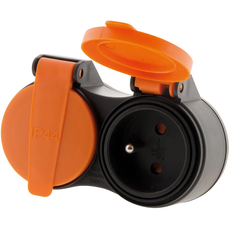 Enrouleur ZENITECH biplite 16A avec clapets de protec IP44