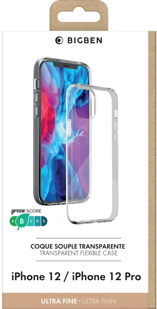 Coque BIGBEN CONNECTED iPhone 12/12 Pro Silisoft transparent