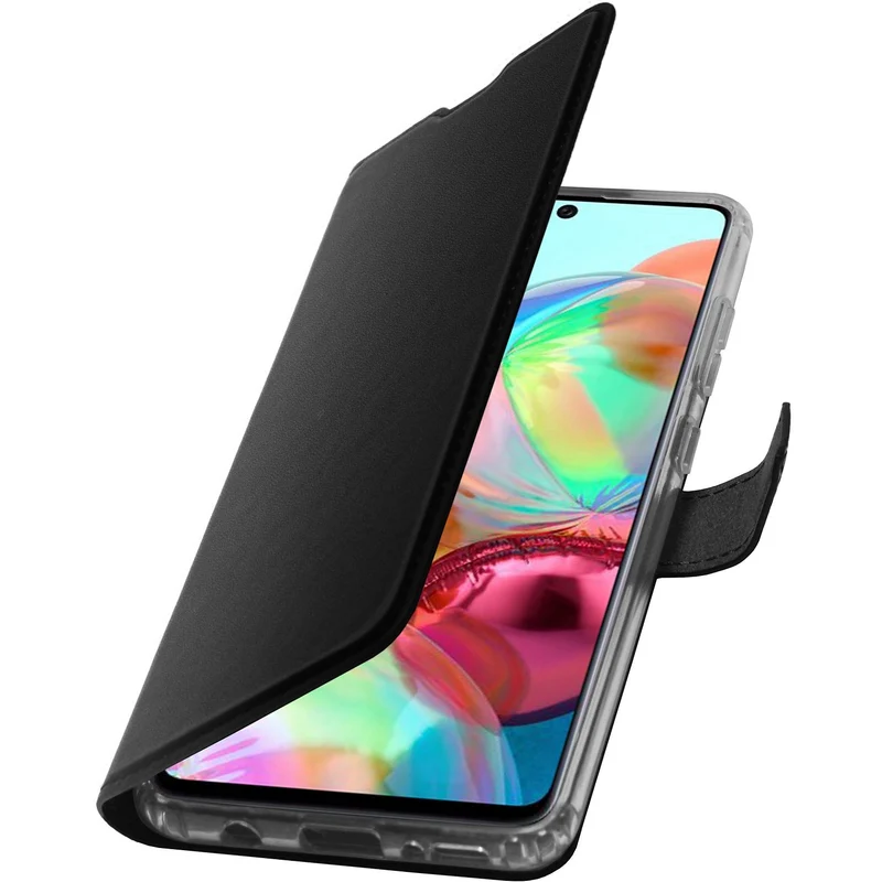 Etui ADEQWAT Samsung A71 Cuir noir