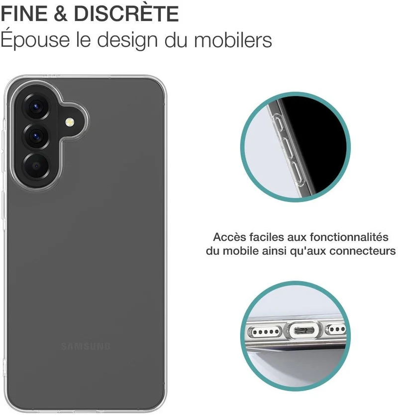 Coque BIGBEN CONNECTED A57 5G Silisoft transparente recyclé