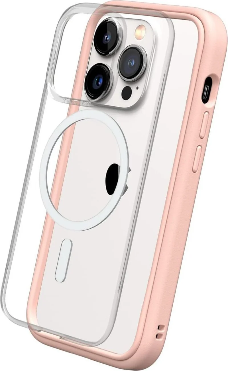 Coque bumper RHINOSHIELD iPhone 14 Pro Mod NX Rose MagSafe