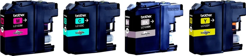 Cartouche d'encre BROTHER Pack Multipack 4 Originales LC123 (Noir + 3 Couleurs) - LC123VAL
