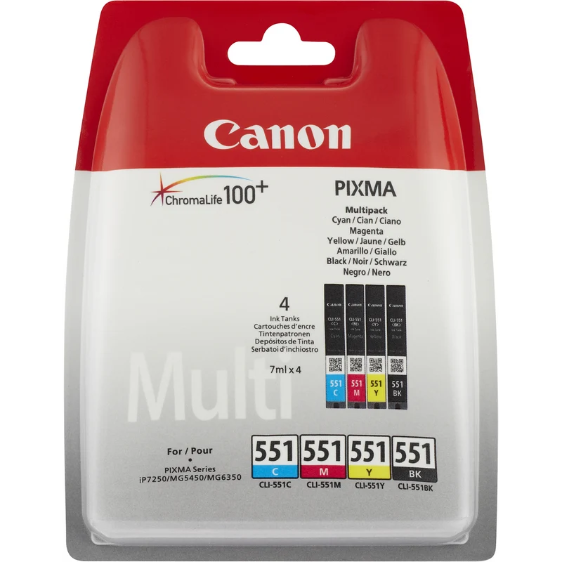 Cartouche d'encre CANON CLI551 N/C/M/J