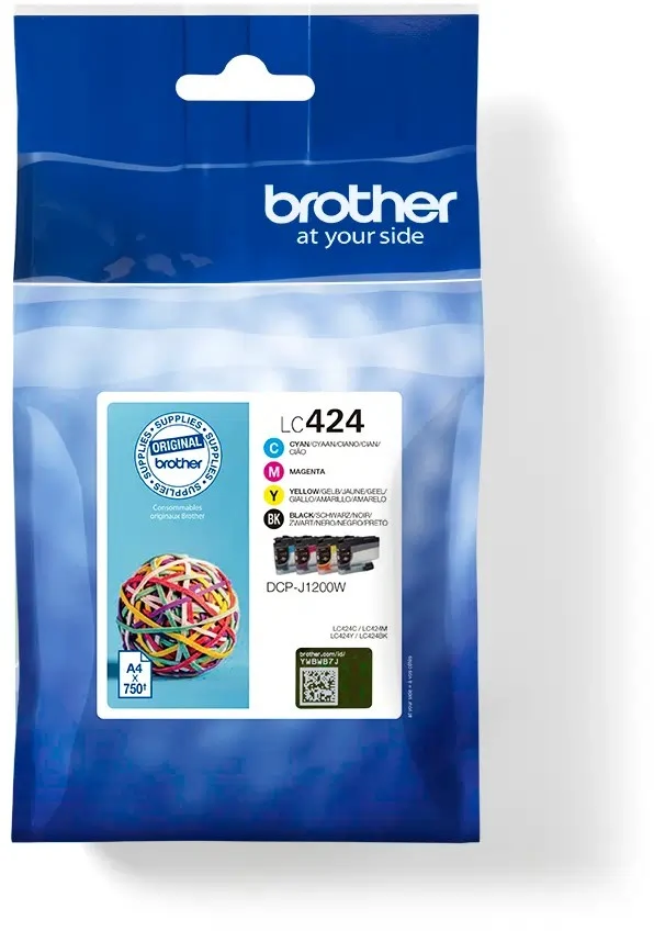Cartouche d'encre BROTHER Pack Multipack 4 Originales LC424 (Noir + 3 Couleurs) - LC424VAL