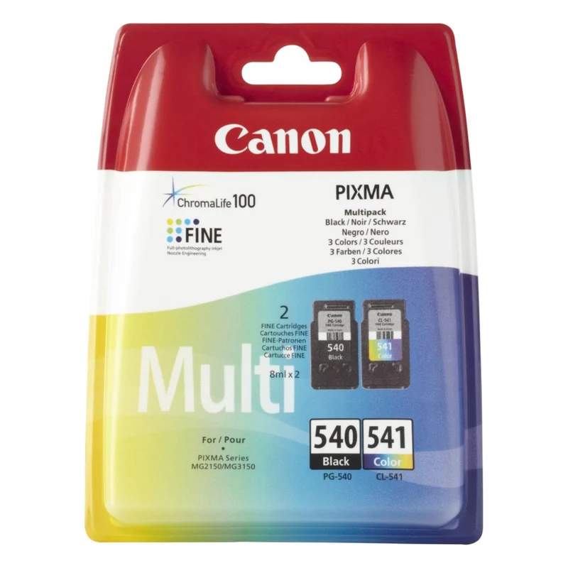 Cartouche d'encre CANON PG-540 noire CL-541 3 couleurs