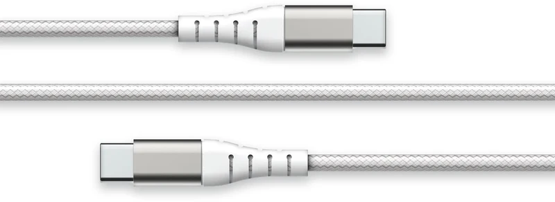 Câble USB C FORCE POWER vers USB-C Renforcé 2m Blanc