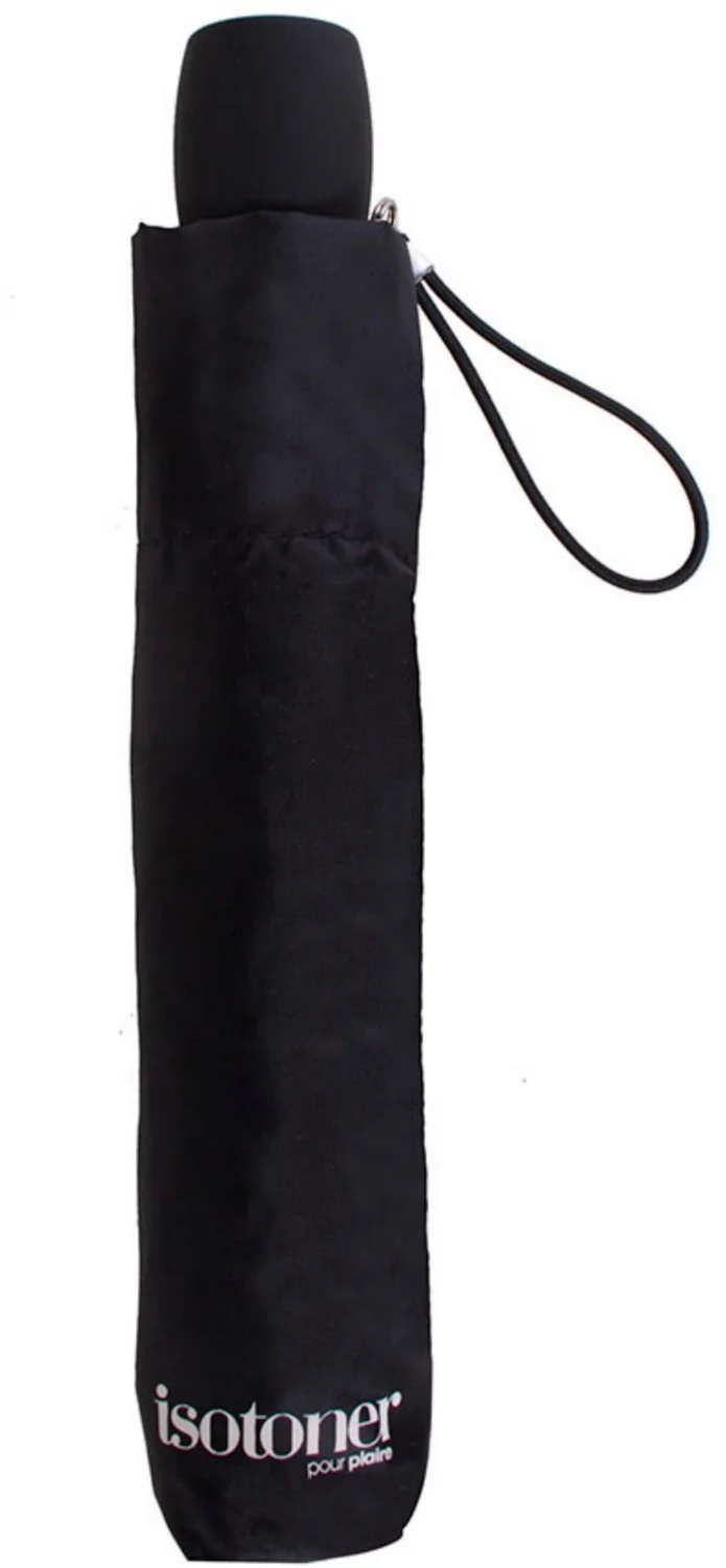 Parapluie ISOTONER 3 sections acier/alu/carbone Noir