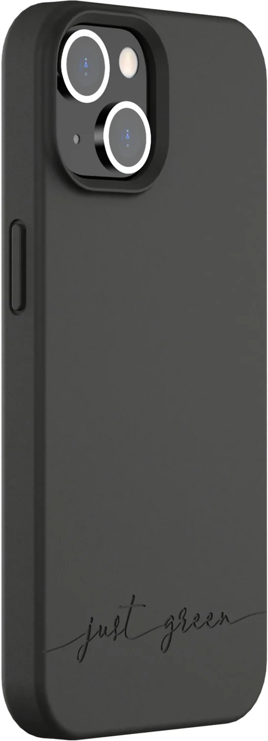Coque JUST GREEN iPhone 14 Bio noir