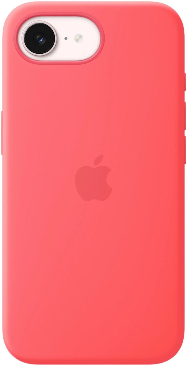 Coque APPLE iPhone 17e silicone Magsafe Rose goyave
