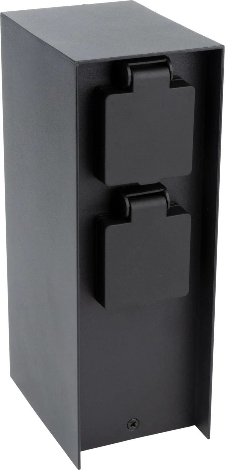 Multiprise ZENITECH de jardin à fixer 4x16A IP44 alu noir