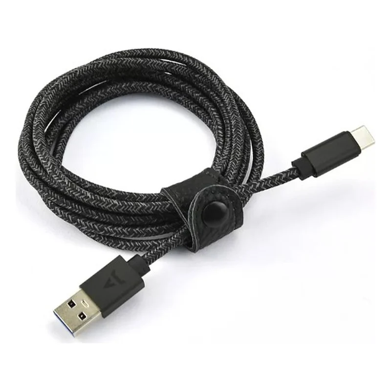 Câble USB C ADEQWAT vers USB 2M tressé Noir