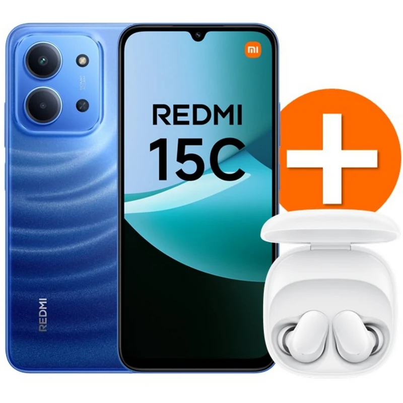 Smartphone XIAOMI Pack Redmi 15C 256Go Bleu4G+Buds6 Play
