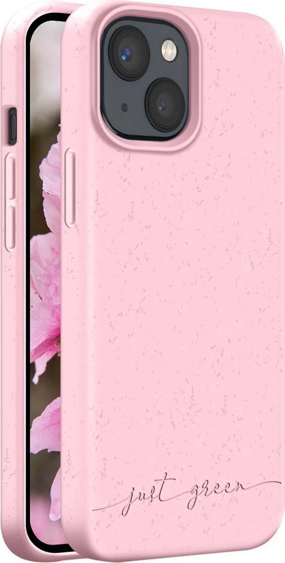Coque JUST GREEN iPhone 13 mini Bio rose