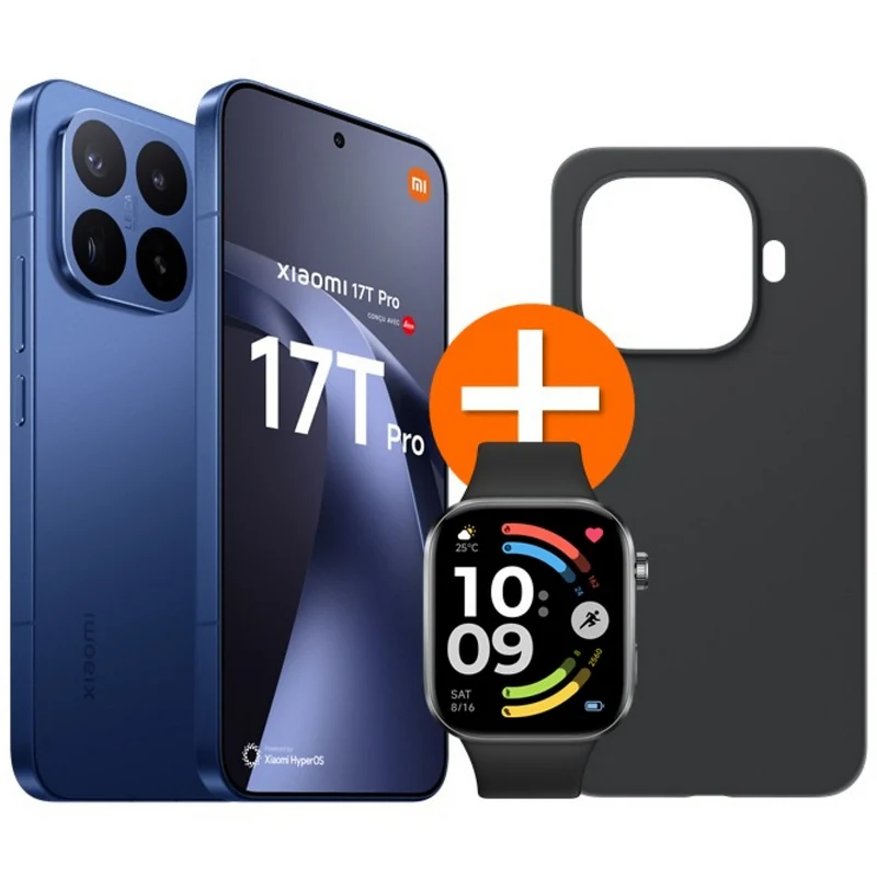 Smartphone XIAOMI Pack 17T Pro 512Go Bleu/Coque/Watch6