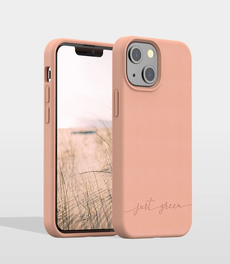 Coque JUST GREEN iPhone 13 mini Bio sable