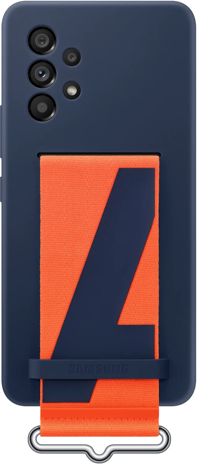 Coque SAMSUNG A53 Silicone avec Laniere bleu