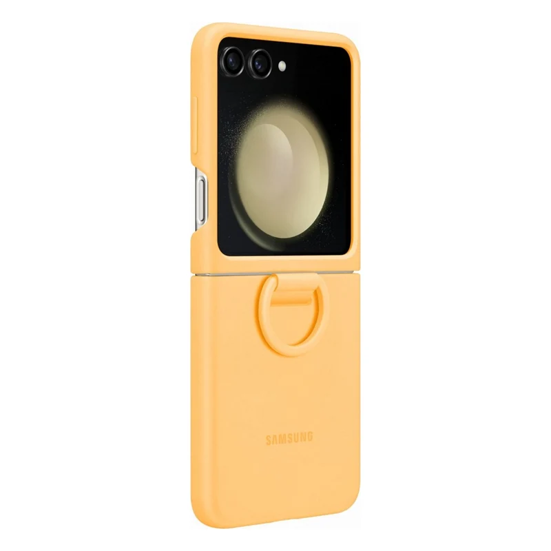 Coque SAMSUNG Z Flip 5 avec anneau sillicone Abricot